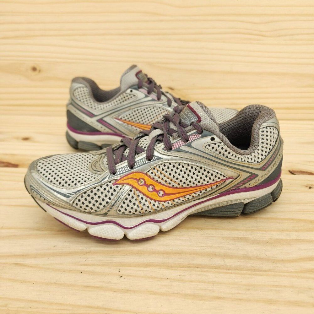 Saucony Echelon 3 Women's Shoes Sz 8 Gray Sneakers Athletic Running Walking